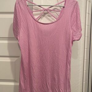 Pink sparkly blouse